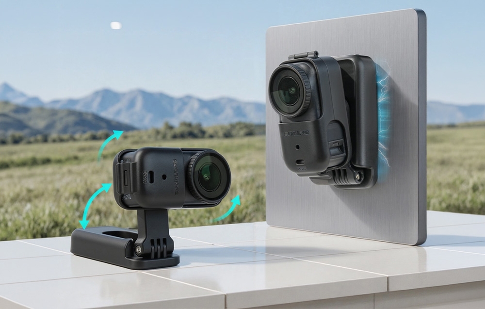 Sunnylife Foldable Magnetic Mount with 360° Rotation for Osmo Nano aprašymas - Prekės nuotrauka