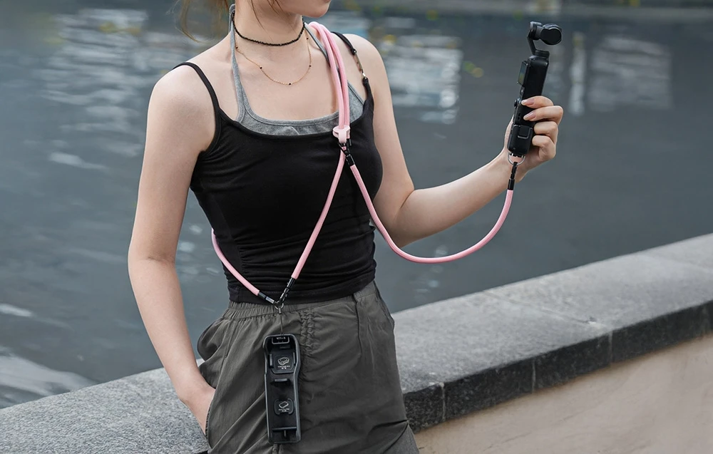 Sunnylife GS022 multifunctional neck strap for Pocket 3 (pink) aprašymas - Prekės nuotrauka