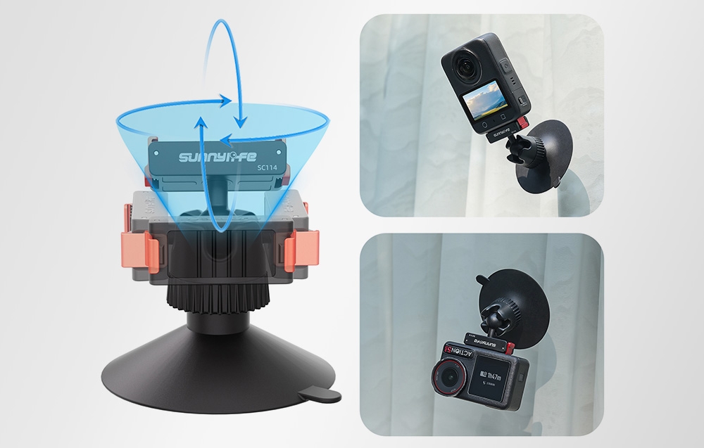 Sunnylife Magnetic Mounting Adapteris with 360° Ball Joint for Osmo 360 / Action 5 Pro / 4 / 3 aprašymas - Prekės nuotrauka Sunnylife Magnetic Mounting Adapteris with 360° Ball Joint for Osmo 360 / Action 5 Pro / 4 / 3 aprašymas - Prekės nuotrauka