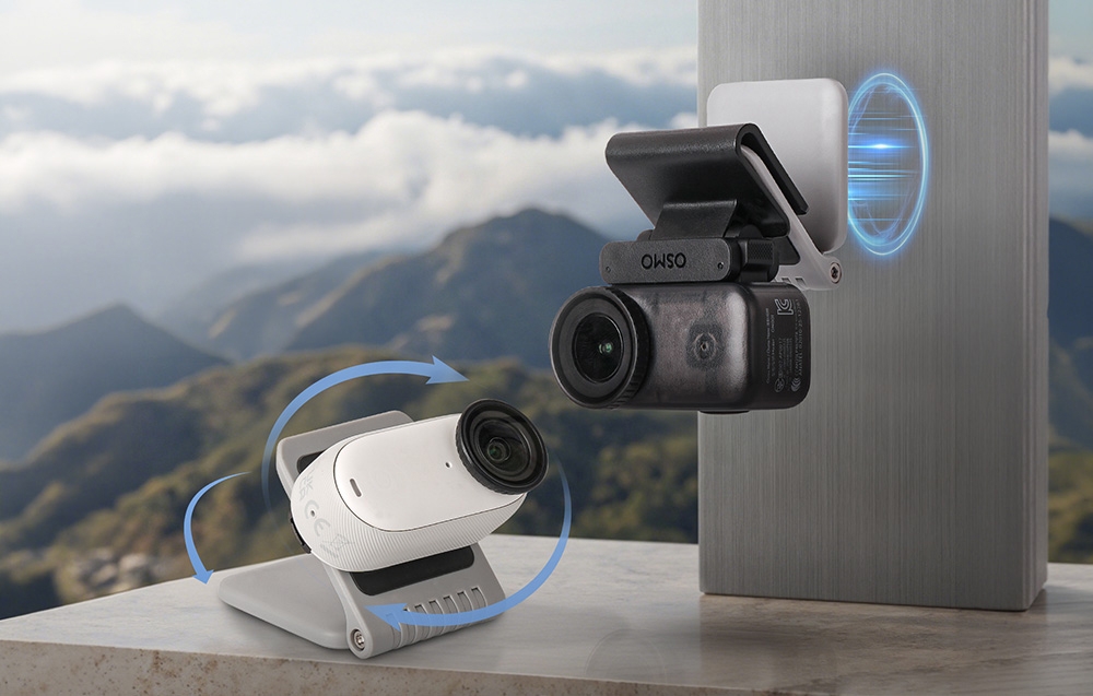 Sunnylife Universal Magnetic Mount with 180° Tilt and 360° Rotation for Mini Cameras (Osmo Nano, Insta360 GO) aprašymas - Prekės nuotrauka