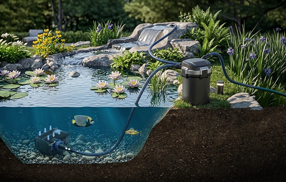 SUNSUN CPF-1500 9W UV Pressure Filter for Ponds aprašymas - Prekės nuotrauka