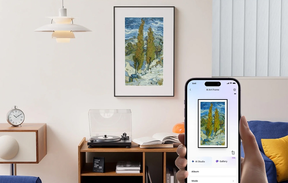 „SwitchBot AI Art Frame“ 31,5 colių skaitmeninis nuotraukų rėmelis aprašymas - Prekės nuotrauka