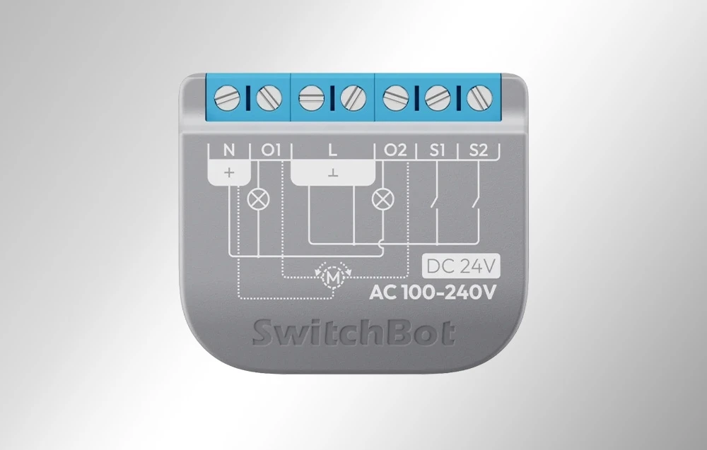 „SwitchBot“ relinis jungiklis, 2PM išmanusis dviejų kanalų jungiklis aprašymas - Prekės nuotrauka