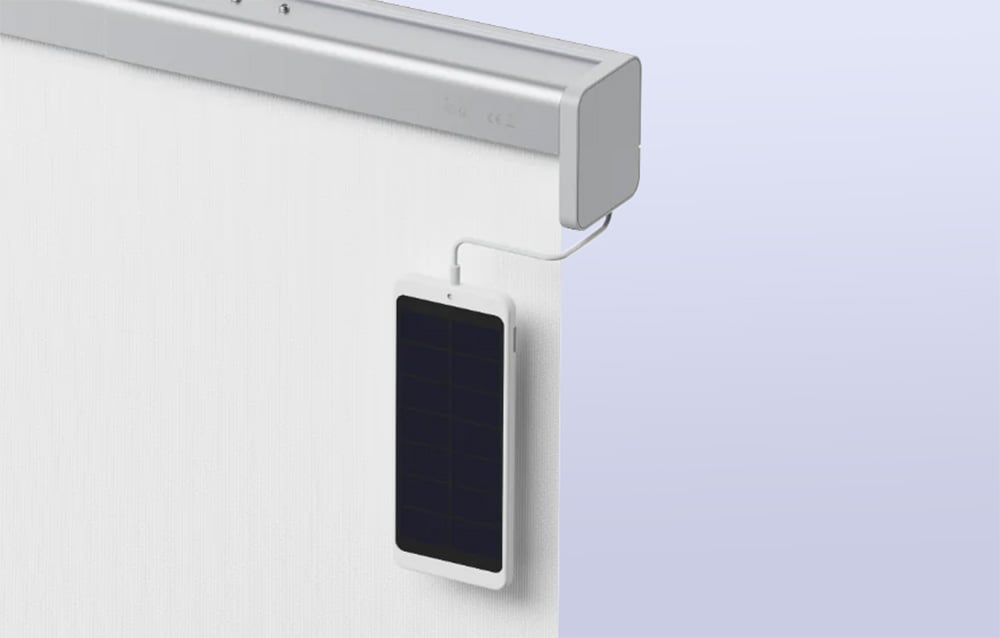Išmanusis šviesos nepraleidžiantis roletas „SwitchBot Roller Shade Matter“, baltos spalvos aprašymas - Prekės nuotrauka