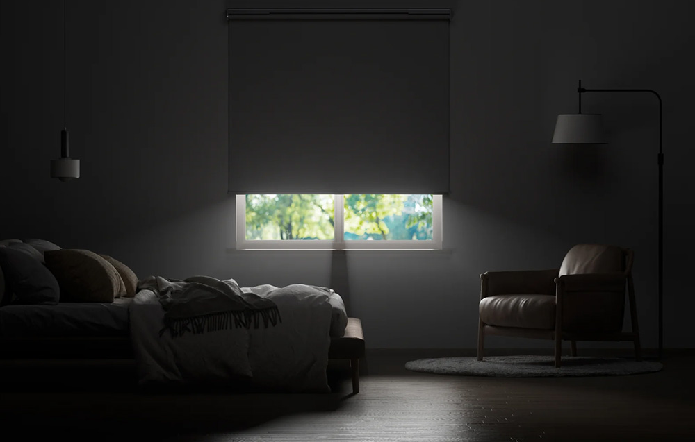 Išmanusis šviesos nepraleidžiantis roletas „SwitchBot Roller Shade Matter“, baltos spalvos aprašymas - Prekės nuotrauka