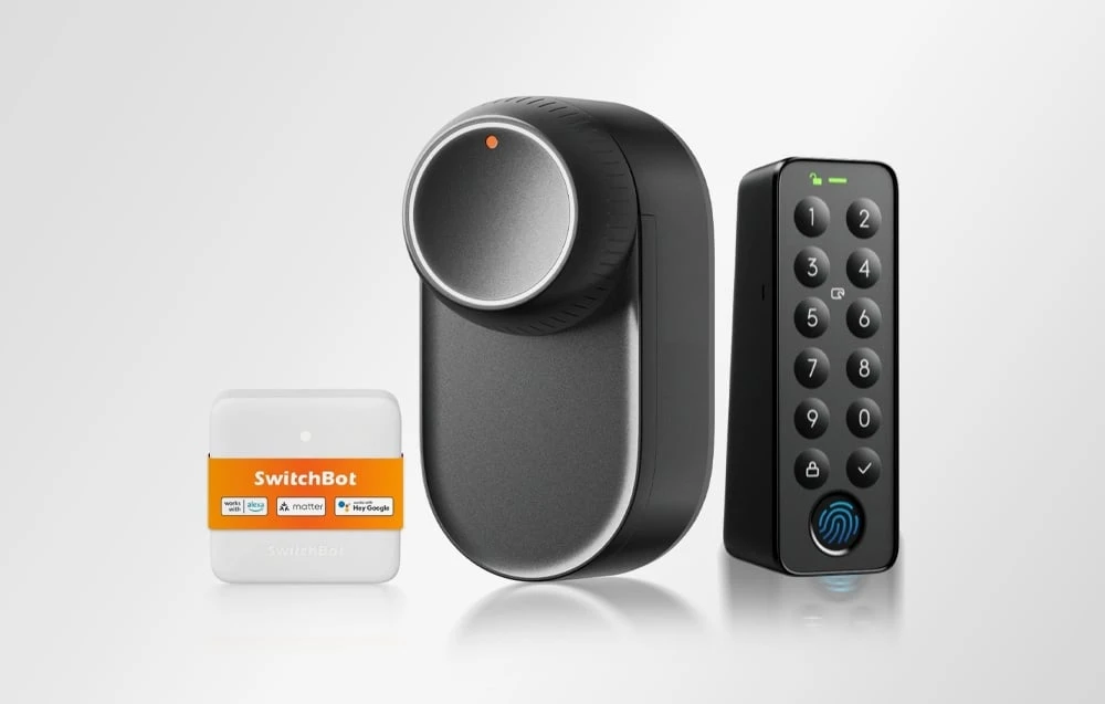 „SwitchBot Ultra 3-in-1“ išmanioji spyna su „Hub Mini Matter“ valdymo pultu ir klaviatūra aprašymas - Prekės nuotrauka „SwitchBot Ultra 3-in-1“ išmanioji spyna su „Hub Mini Matter“ valdymo pultu ir klaviatūra aprašymas - Prekės nuotrauka