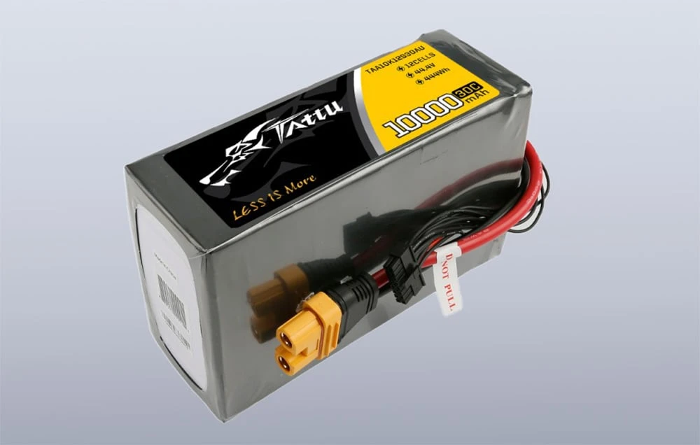 Gens Ace & Tattu Tattu 10000mAh 44.4V 30C 12S1P Lipo Baterija Pack with AS150U Plug aprašymas - Prekės nuotrauka