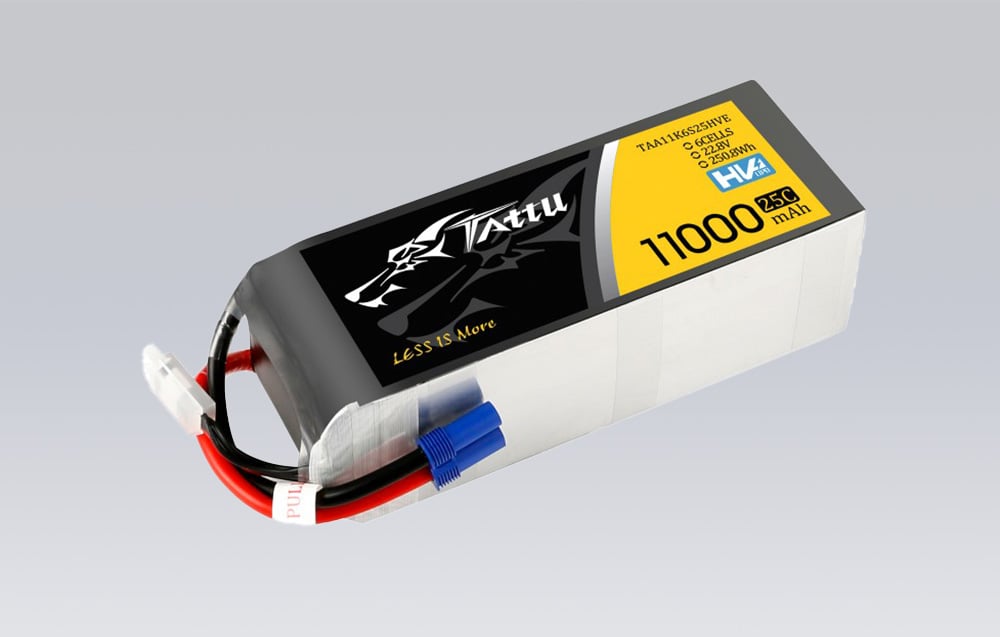 Gens Ace & Tattu Tattu 11000mAh 22.8V HV 25C 6S1P Lipo Baterija Pack with EC5 Plug aprašymas - Prekės nuotrauka