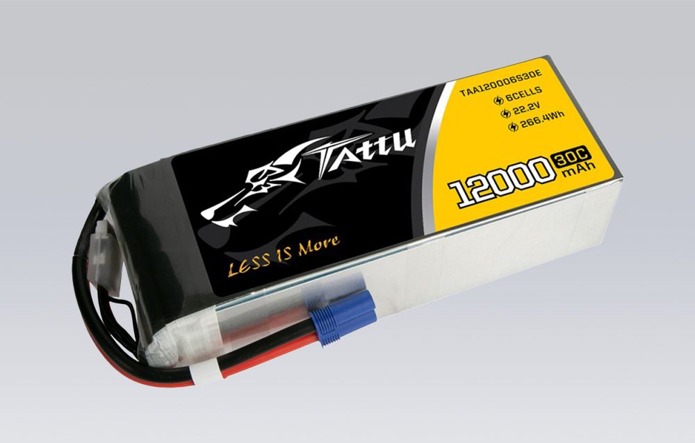 Gens Ace & Tattu Tattu 12000mAh 22.2V 30C 6S1P UAV Lipo Baterija Pack with EC5 plug aprašymas - Prekės nuotrauka