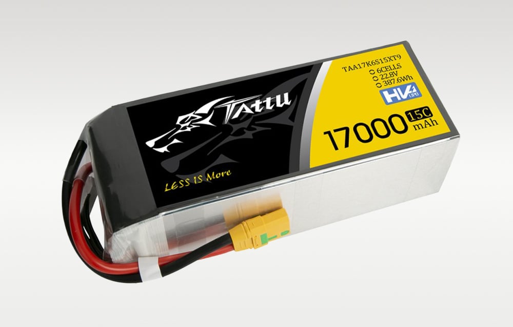 Gens Ace & Tattu Tattu 17000mAh 22.8V 15C 6S1P Lipo Baterija with XT90-S(anti-spark) Plug aprašymas - Prekės nuotrauka
