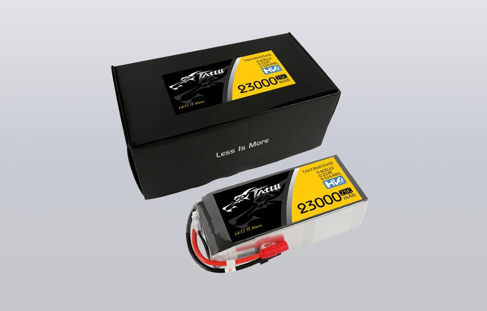 Gens Ace & Tattu Tattu 23000mAh 22.8V 25C 6S1P Lipo Baterija Pack With XT150+AS150 aprašymas - Prekės nuotrauka