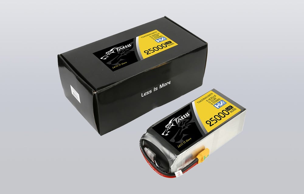 Gens Ace & Tattu Tattu 25000mAh 22.8V 10C 6S1P Lipo Baterija Pack With XT90-S aprašymas - Prekės nuotrauka