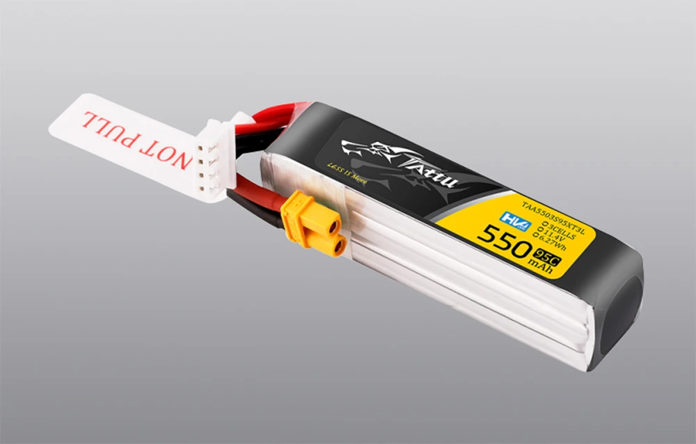Gens Ace & Tattu Tattu 3s 550mAh 95C 11.4V HV Lipo baterija su XT30 kištuku Long-Pack aprašymas - Prekės nuotrauka Gens Ace & Tattu Tattu 3s 550mAh 95C 11.4V HV Lipo baterija su XT30 kištuku Long-Pack aprašymas - Prekės nuotrauka