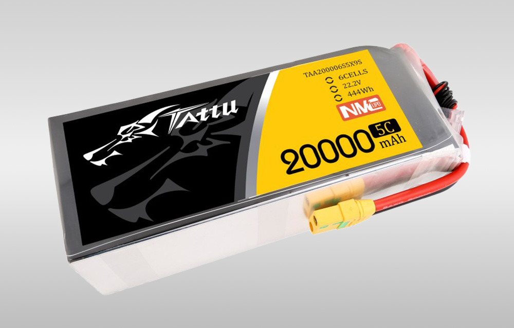 Gens Ace & Tattu Tattu NMC 20000mAh 22.2V 5C 6S1P Lipo Baterija Pack with XT90-S plug aprašymas - Prekės nuotrauka