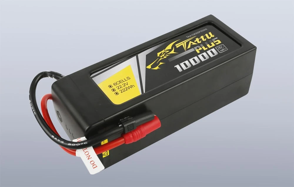 Gens Ace & Tattu Tattu Plus 10000mAh 22.2V 25C 6S1P Lipo Baterija Pack with AS150+XT150 plug aprašymas - Prekės nuotrauka