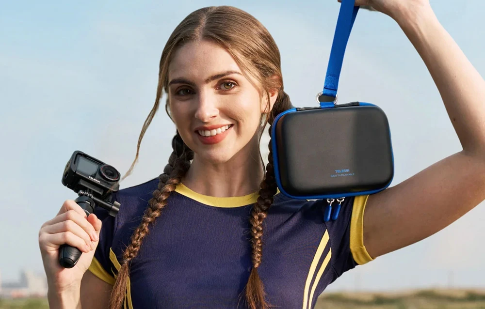 Telesin DisAdv EVA Carrying Bag for DJI Osmo Action 6 juodos spalvos aprašymas - Prekės nuotrauka