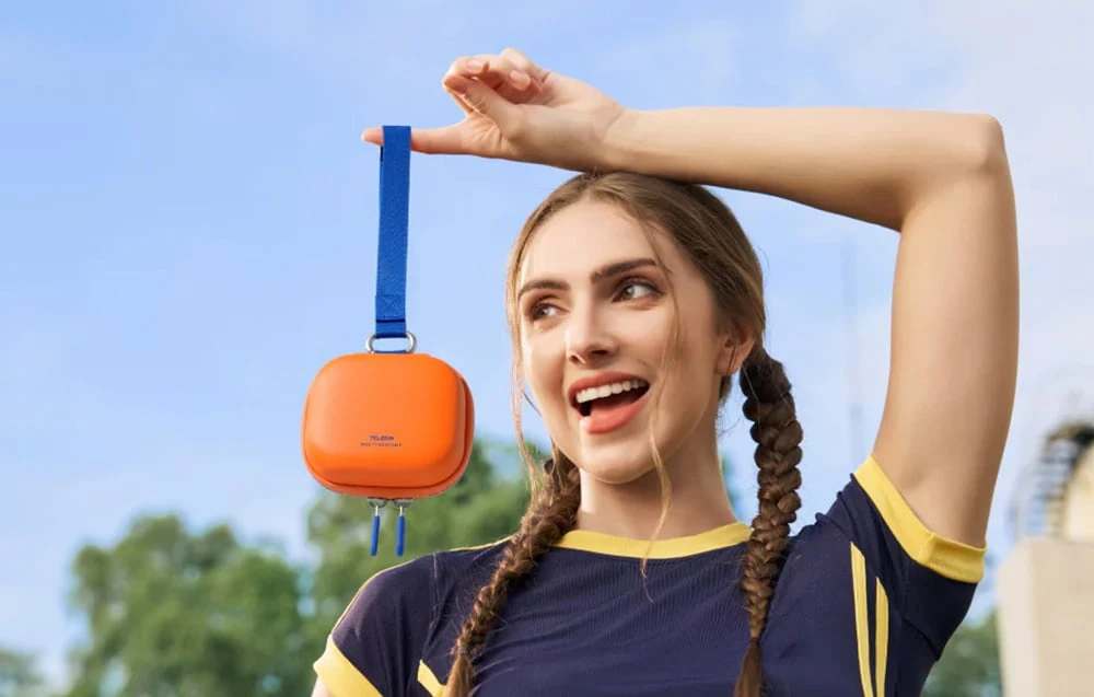 Telesin DisAdv EVA Universal Mini Transport Bag for Sports Cameras Gray-Oranžinis aprašymas - Prekės nuotrauka