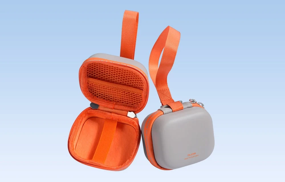 Telesin DisAdv EVA Universal Mini Transport Bag for Sports Cameras Gray-Oranžinis aprašymas - Prekės nuotrauka