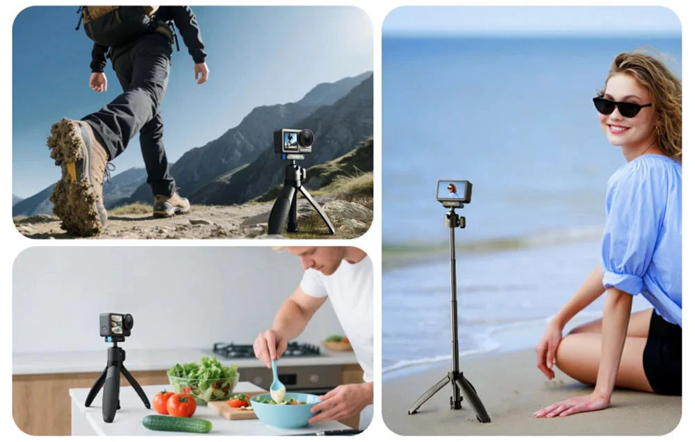 Telesin DJI Action Quick Release Selfie Stick with Tripod aprašymas - Prekės nuotrauka