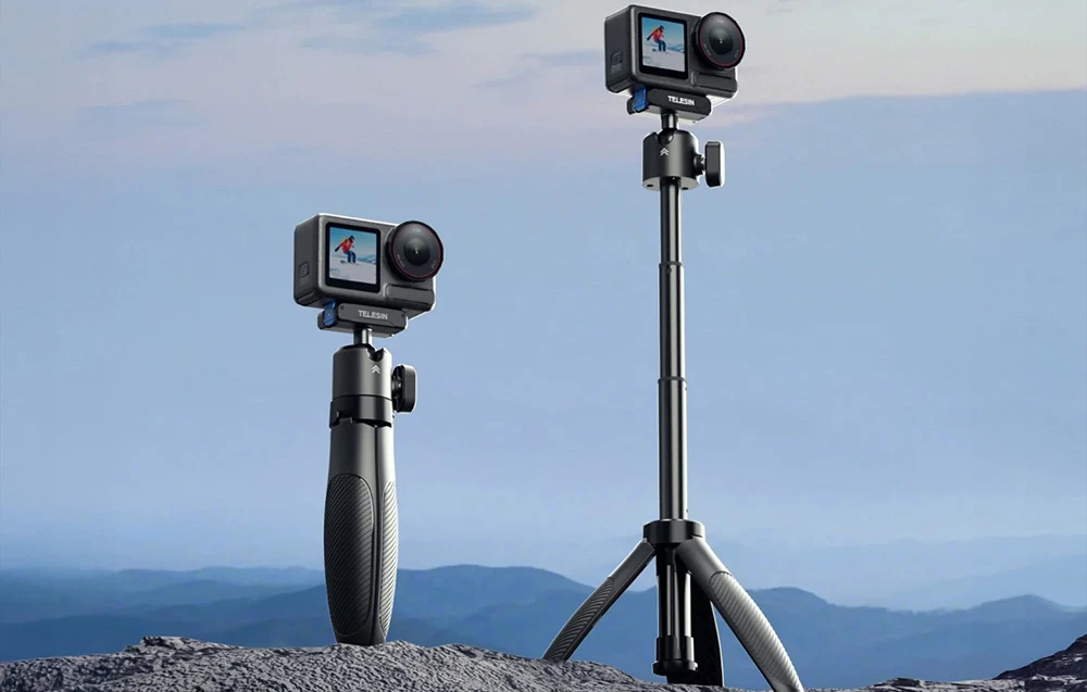 Telesin DJI Action Quick Release Selfie Stick with Tripod aprašymas - Prekės nuotrauka