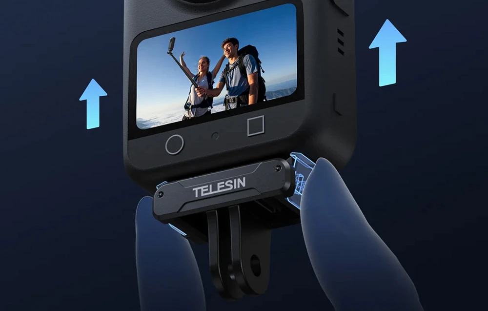 Telesin DJI Osmo 360 magnetic double mount aprašymas - Prekės nuotrauka