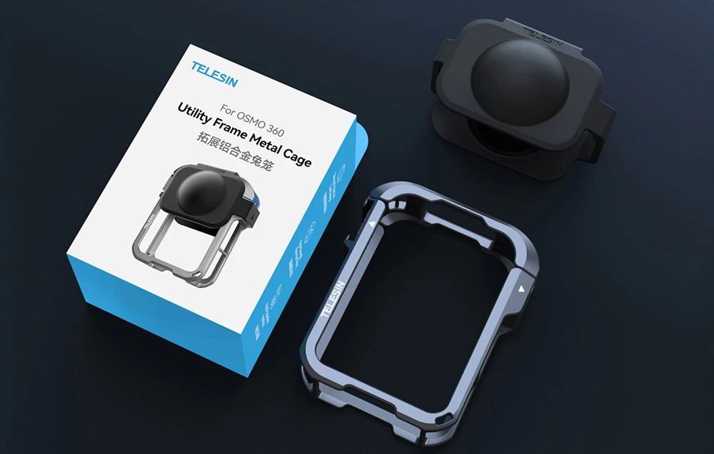 Telesin DJI Osmo 360 metal cage aprašymas - Prekės nuotrauka