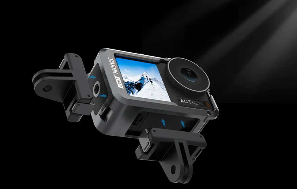 Metalinis triušio narvelio rėmas TELESIN, skirtas DJI ACTION 3/4 aprašymas - Prekės nuotrauka Metalinis triušio narvelio rėmas TELESIN, skirtas DJI ACTION 3/4 aprašymas - Prekės nuotrauka