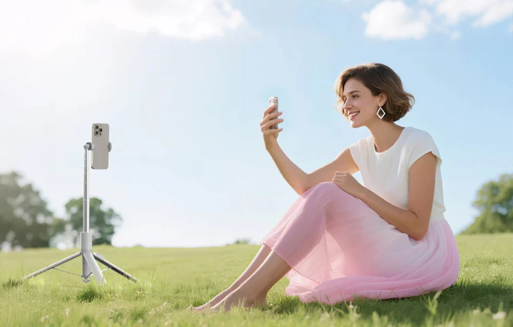 Telesin mobile additional selfie screen for iOS / Android aprašymas - Prekės nuotrauka