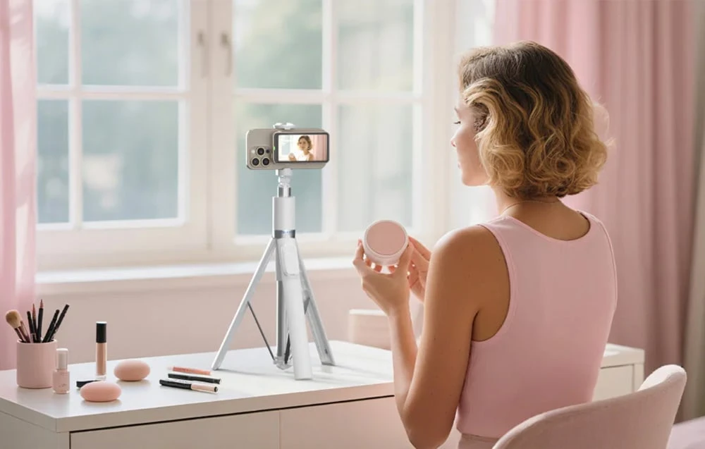 Telesin mobile additional selfie screen for iOS / Android aprašymas - Prekės nuotrauka
