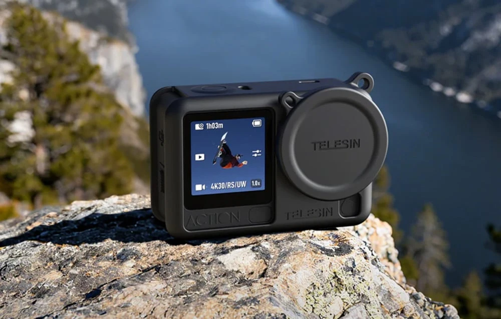 Telesin Silicone Protective Case for DJI Osmo Action 6 juodos spalvos aprašymas - Prekės nuotrauka