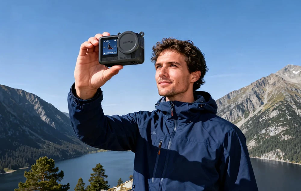 Telesin Silicone Protective Case for DJI Osmo Action 6 juodos spalvos aprašymas - Prekės nuotrauka