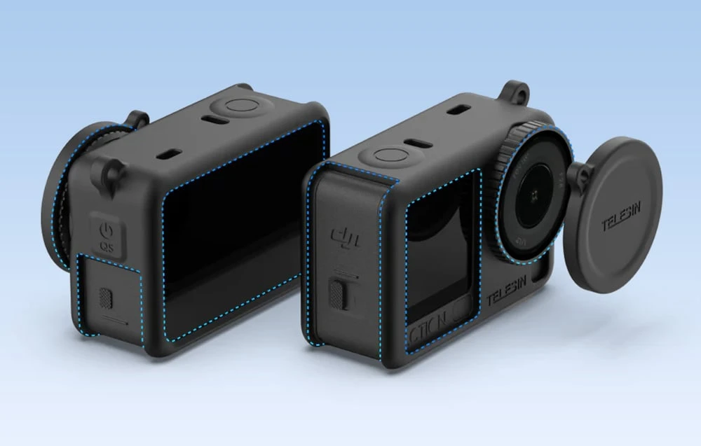 Telesin Silicone Protective Case for DJI Osmo Action 6 juodos spalvos aprašymas - Prekės nuotrauka