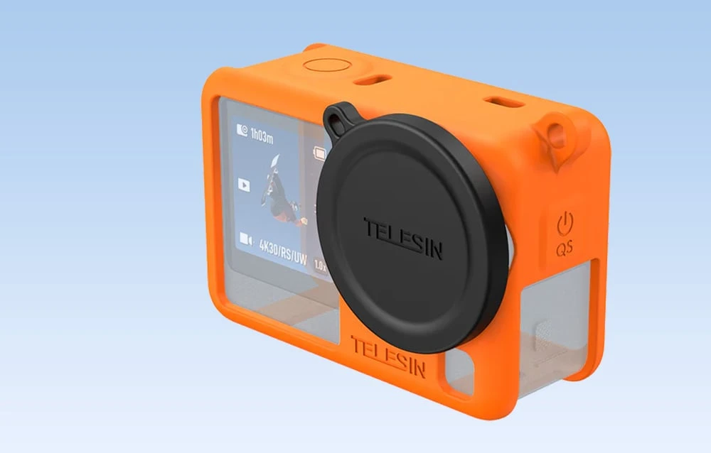 Telesin Silicone Protective Case for DJI Osmo Action 6 Oranžinis aprašymas - Prekės nuotrauka