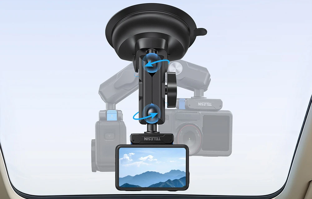 Telesin suction cup holder for DJI Osmo Action 3/4/5 Pro aprašymas - Prekės nuotrauka