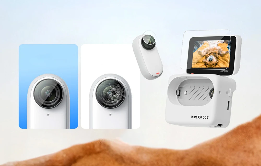 Telesin Grūdinto stiklo plėvelė, skirta Insta360 GO 3 aprašymas - Prekės nuotrauka Telesin Grūdinto stiklo plėvelė, skirta Insta360 GO 3 aprašymas - Prekės nuotrauka