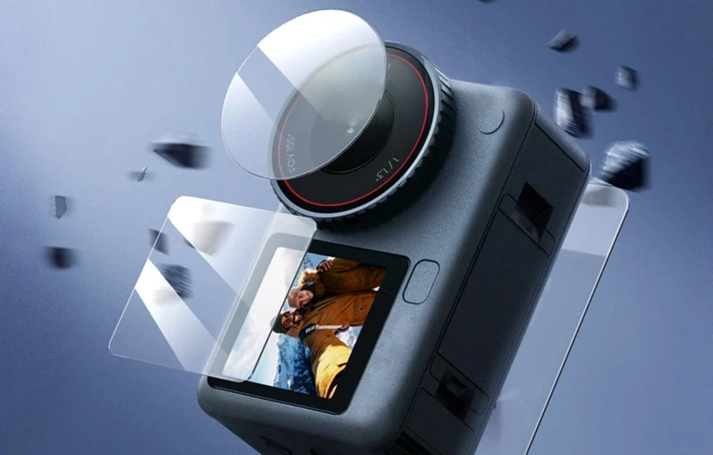 Telesin tempered glass set for DJI Osmo Action 6 2x Lens + screen aprašymas - Prekės nuotrauka