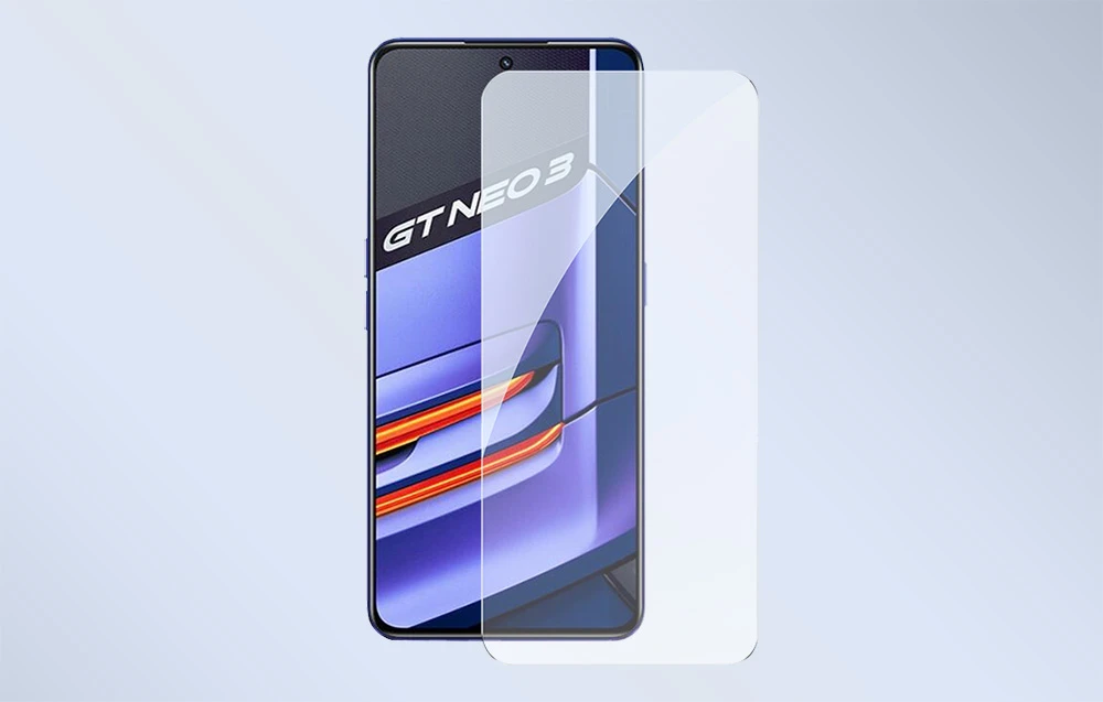 Grūdinto stiklo ekrano apsauga Baseus, skirta realme GT Neo3 aprašymas - Prekės nuotrauka Grūdinto stiklo ekrano apsauga Baseus, skirta realme GT Neo3 aprašymas - Prekės nuotrauka