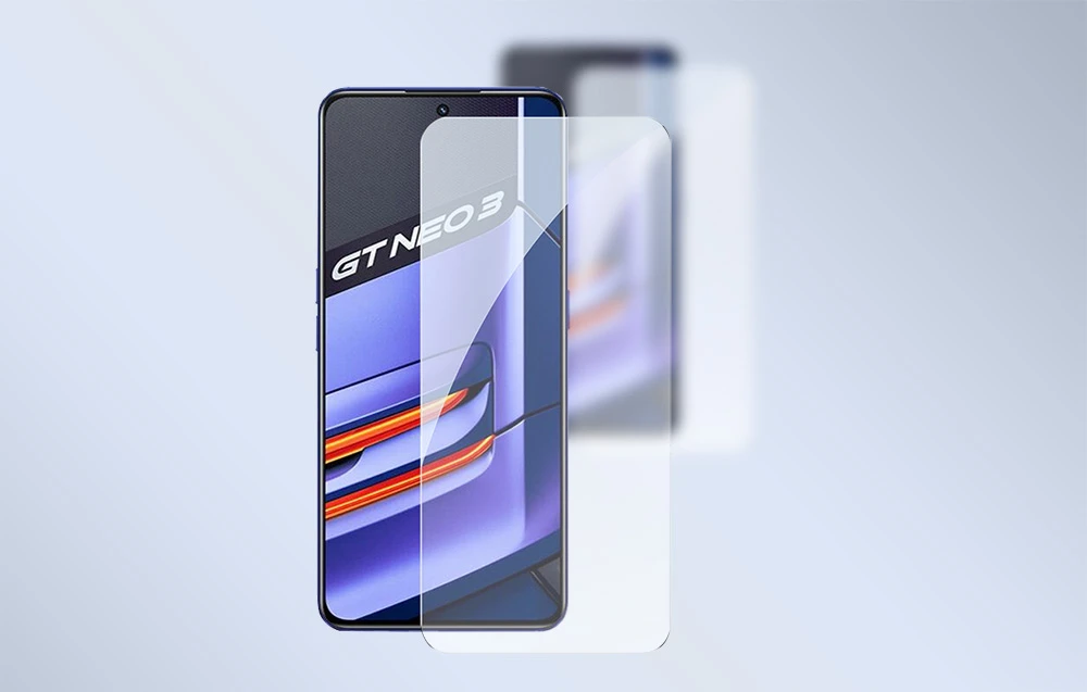 Grūdinto stiklo ekrano apsauga Baseus, skirta realme GT Neo3 aprašymas - Prekės nuotrauka Grūdinto stiklo ekrano apsauga Baseus, skirta realme GT Neo3 aprašymas - Prekės nuotrauka