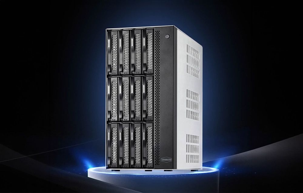 „TERRAMASTER T12-500 Pro NAS“ failų serveris su „Intel Core i7-1255U“, 16 GB RAM, 12 lizdų aprašymas - Prekės nuotrauka