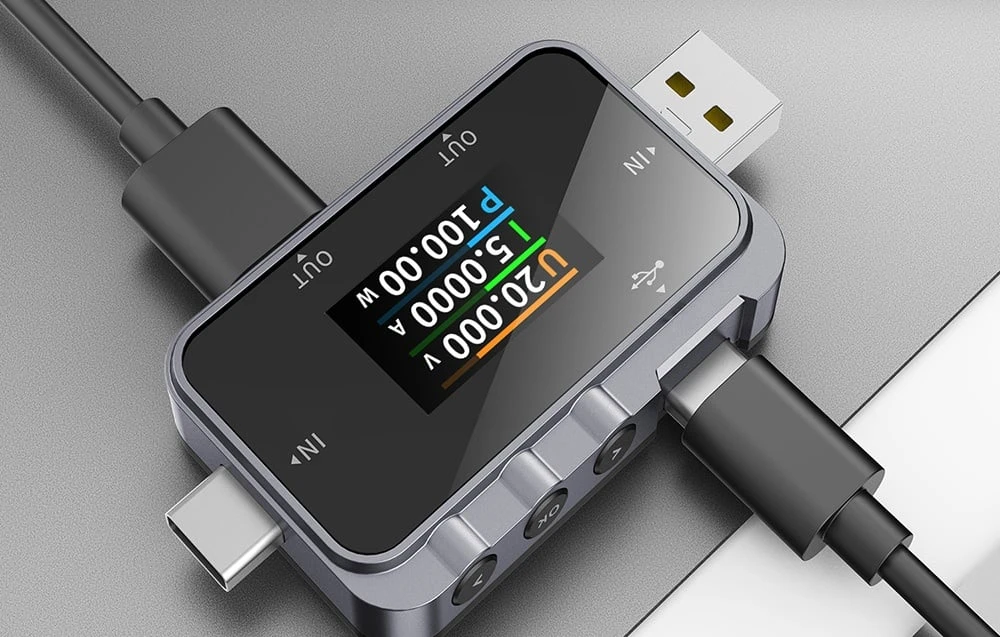 USB testeris 2in1 FNIRSI FNAC-28 USB-C USB-A aprašymas - Prekės nuotrauka USB testeris 2in1 FNIRSI FNAC-28 USB-C USB-A aprašymas - Prekės nuotrauka