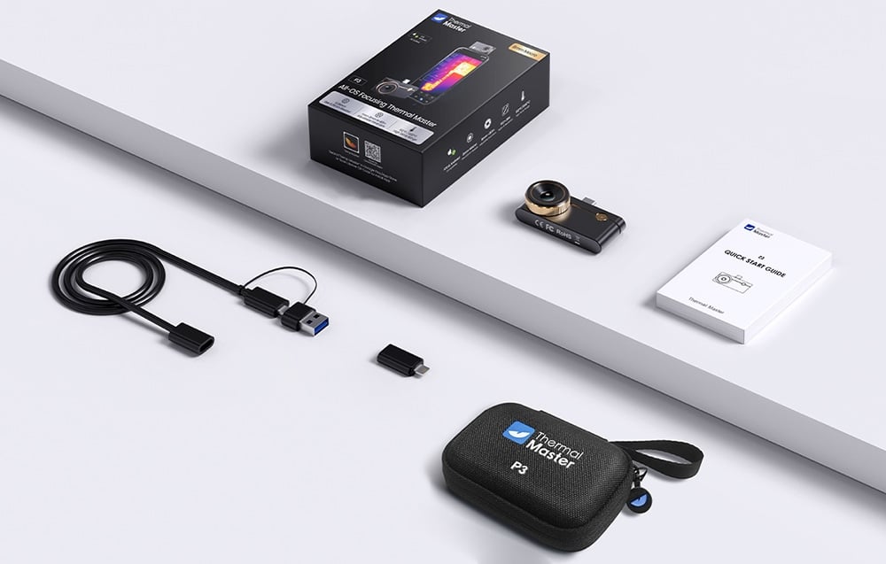 THERMAL MASTER P3 Mini termovizijos kamera, skirta iOS/Android aprašymas - Prekės nuotrauka