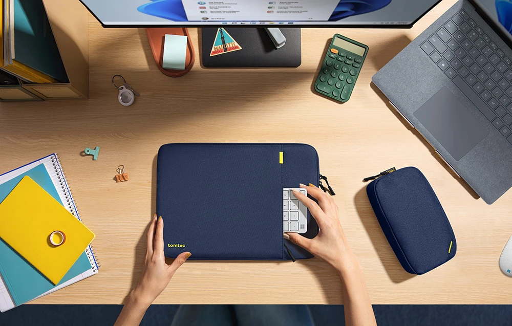 TOMTOC Defender-A13 Nešiojamas kompiuteris Sleeve + 14" Case Set (Navy Mėlyna) aprašymas - Prekės nuotrauka TOMTOC Defender-A13 Nešiojamas kompiuteris Sleeve + 14" Case Set (Navy Mėlyna) aprašymas - Prekės nuotrauka