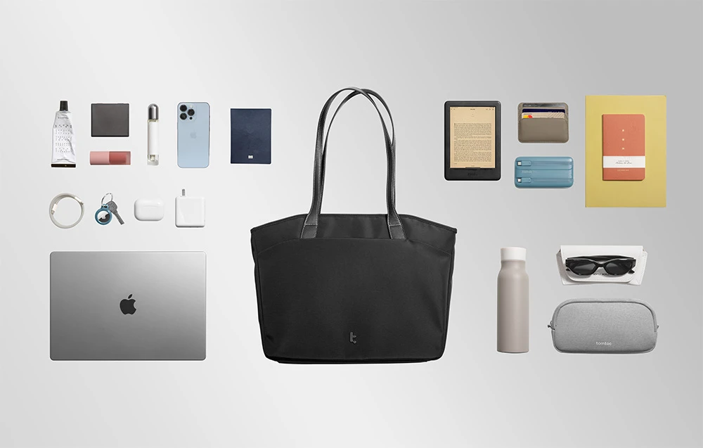 TOMTOC Versatile-T23 15.6-inch/18L Nešiojamas kompiuteris Bag (Juodas) aprašymas - Prekės nuotrauka