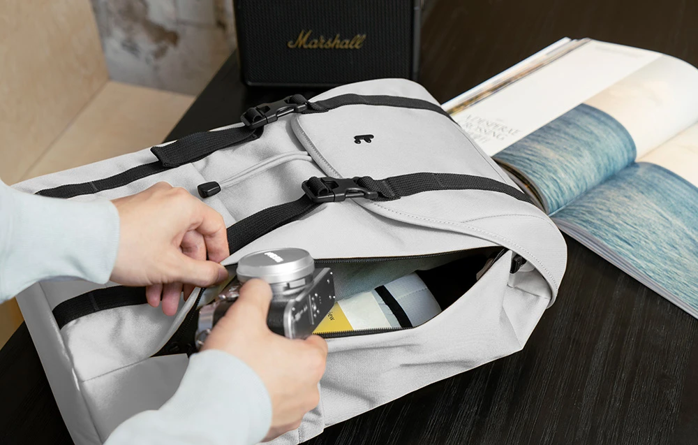 Tomtoc VintPack-TA1 Nešiojamas kompiuteris Backpack, 15.6"/22L (Gray) aprašymas - Prekės nuotrauka