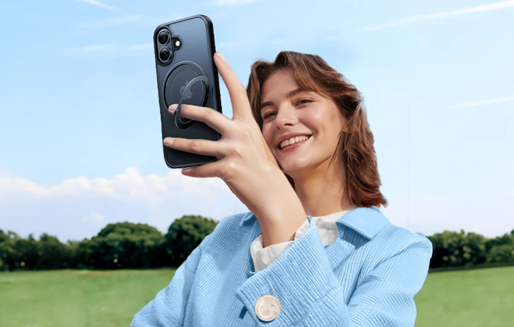 Torras Ostand Pro dėklas, skirtas iPhone 16 (juodas) aprašymas - Prekės nuotrauka Torras Ostand Pro dėklas, skirtas iPhone 16 (juodas) aprašymas - Prekės nuotrauka