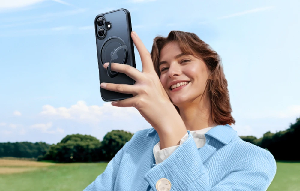 Torras Ostand Pro dėklas, skirtas iPhone 16 (mėlynas) aprašymas - Prekės nuotrauka Torras Ostand Pro dėklas, skirtas iPhone 16 (mėlynas) aprašymas - Prekės nuotrauka