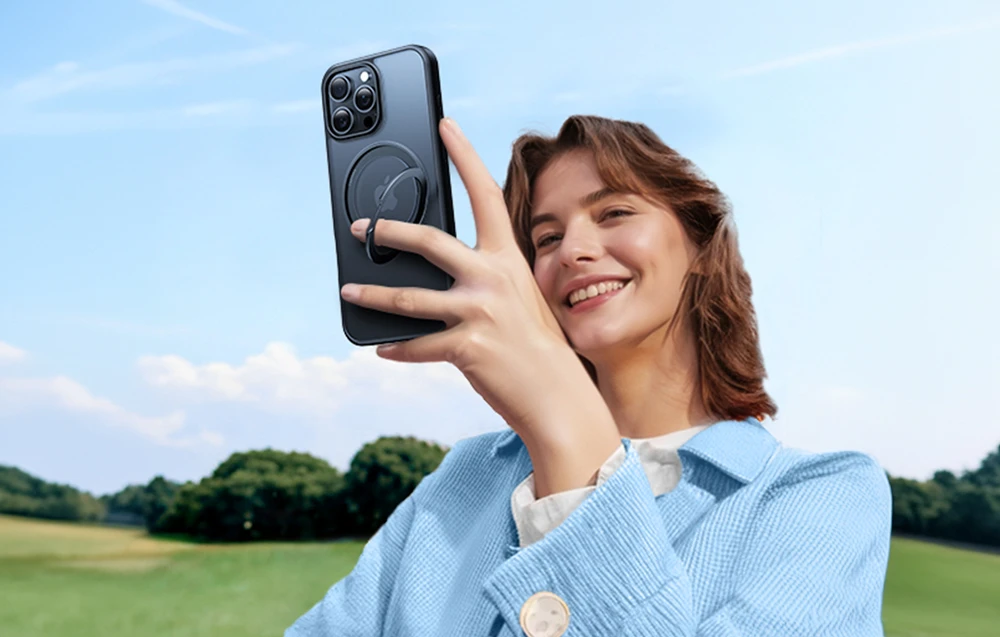 Torras Ostand Pro dėklas, skirtas iPhone 16 Pro (mėlynas) aprašymas - Prekės nuotrauka Torras Ostand Pro dėklas, skirtas iPhone 16 Pro (mėlynas) aprašymas - Prekės nuotrauka
