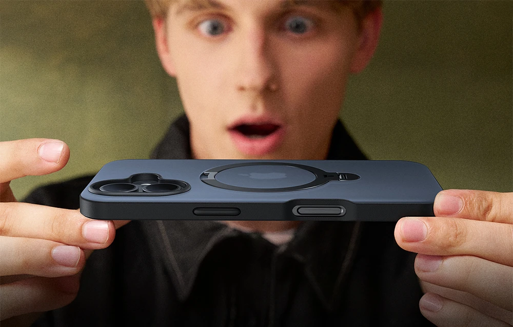 Dėklas Torras Ostand Spin dla iPhone 16 Plus (Juoda) aprašymas - Prekės nuotrauka