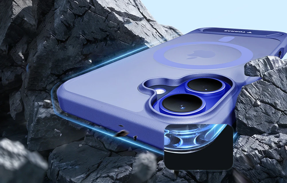 Torras Pstand serijos dėklas, skirtas iPhone 16 (mėlynas) aprašymas - Prekės nuotrauka Torras Pstand serijos dėklas, skirtas iPhone 16 (mėlynas) aprašymas - Prekės nuotrauka