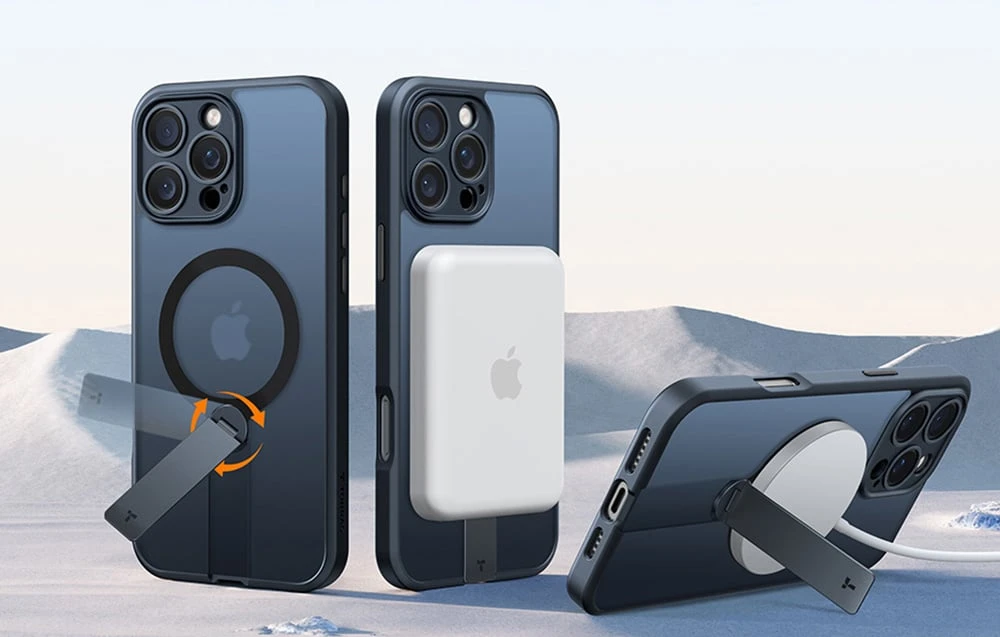 Dėklas Torras Pstand Spin Case, skirtas iPhone 16 ProMax (juodas) aprašymas - Prekės nuotrauka Dėklas Torras Pstand Spin Case, skirtas iPhone 16 ProMax (juodas) aprašymas - Prekės nuotrauka